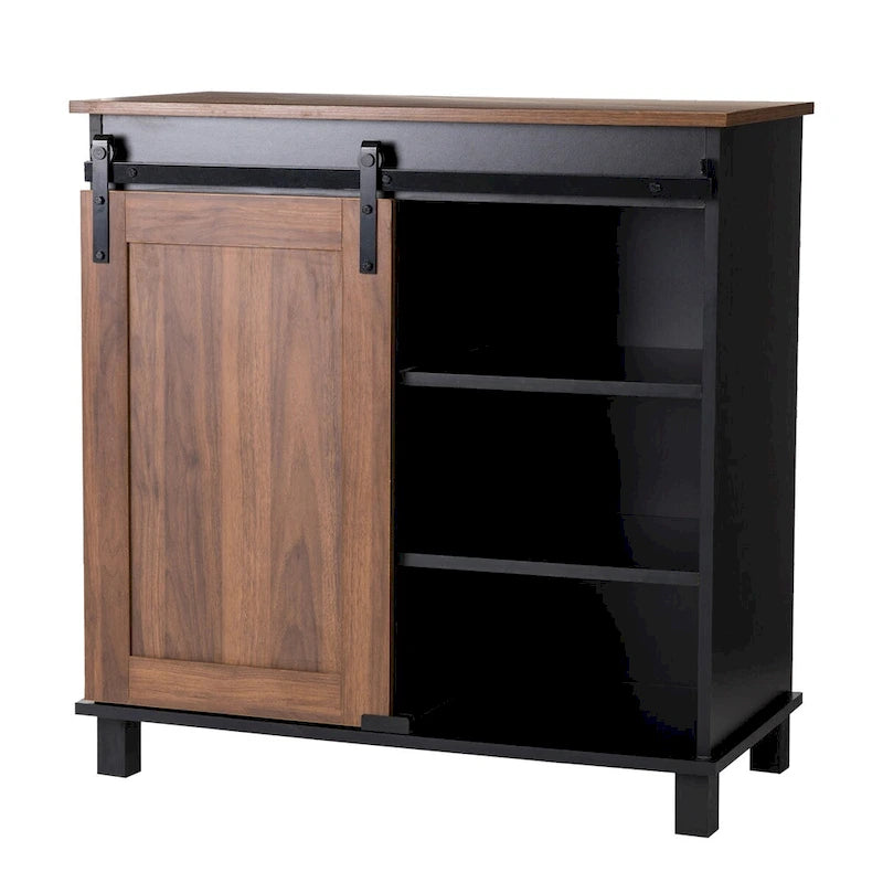 Buffet de bar industriel Mid-Century Modern de 32,25 po