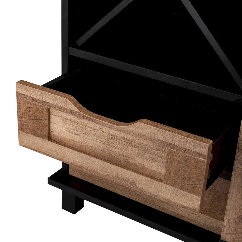 Buffet de bar industriel Mid-Century Modern de 32,25 po