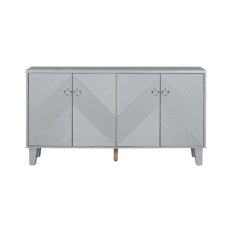 Armoire de luxe légère ornée de motifs géométriques, adaptée pour le couloir, l'entrée, le salon