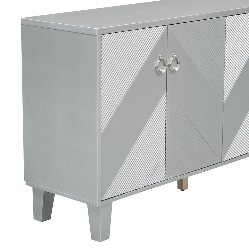 Armoire de luxe légère ornée de motifs géométriques, adaptée pour le couloir, l'entrée, le salon