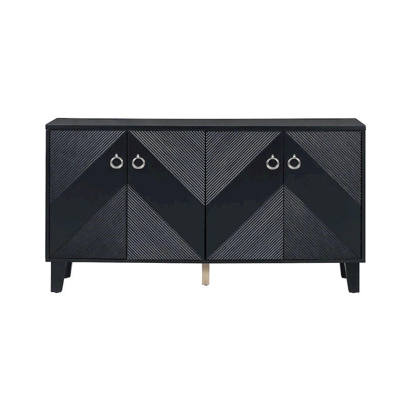 Armoire de luxe légère ornée de motifs géométriques, adaptée pour le couloir, l'entrée, le salon