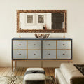 Delcey Mid-century Modern 4-door Vintage Accent Cabinet Storage Buffet Sideboard with multi-compartment Bedroom - 59.1 inches