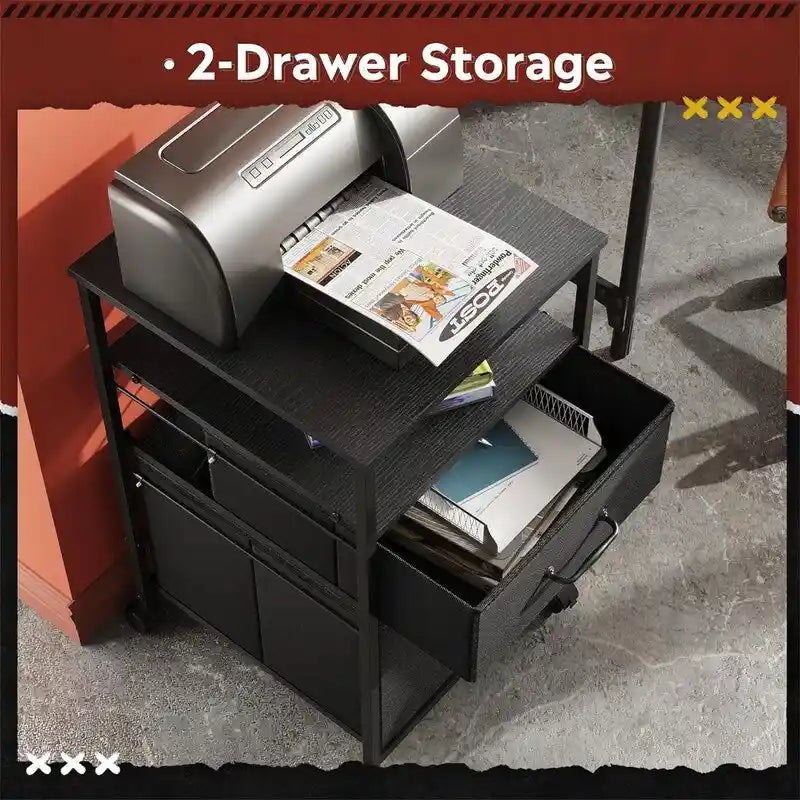 Classeur mobile à 2 tiroirs - 15,7P x 15,4L x 26,8H