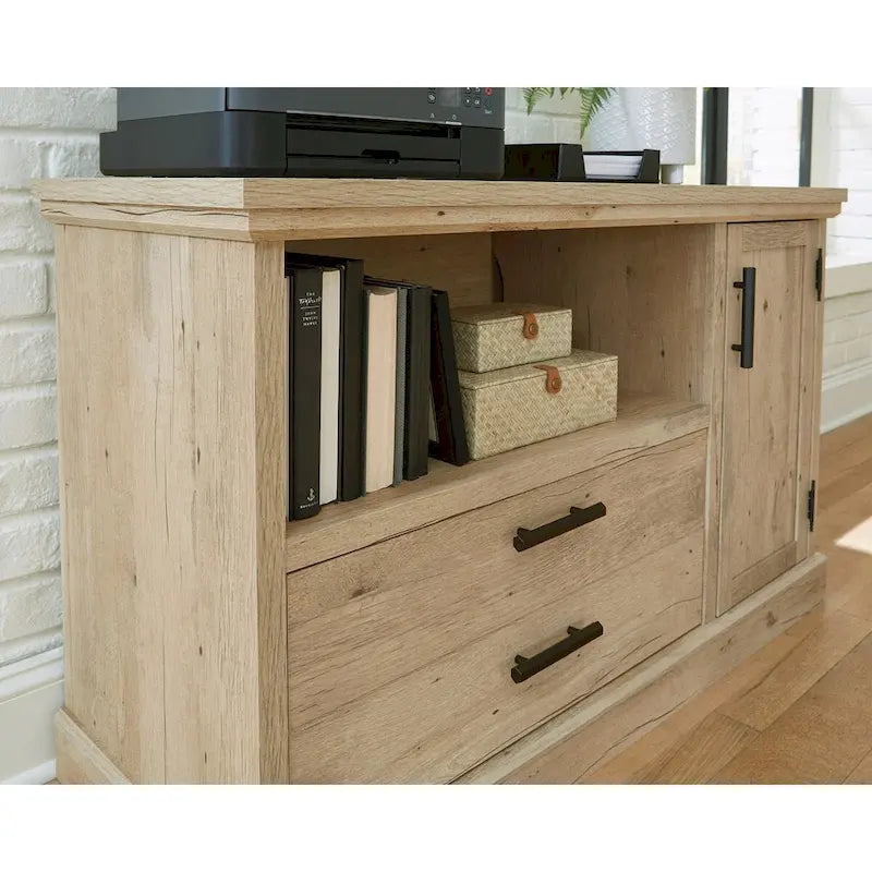 Petite crédence de bureau avec tiroir classeur - Chêne Prime