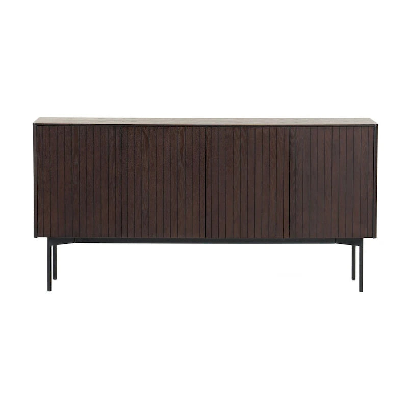 Buffet moderne en frêne fumé avec 4 portes