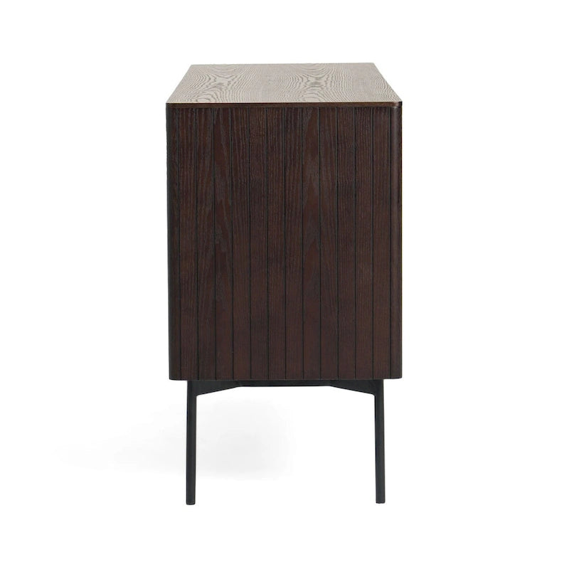 Buffet moderne en frêne fumé avec 4 portes