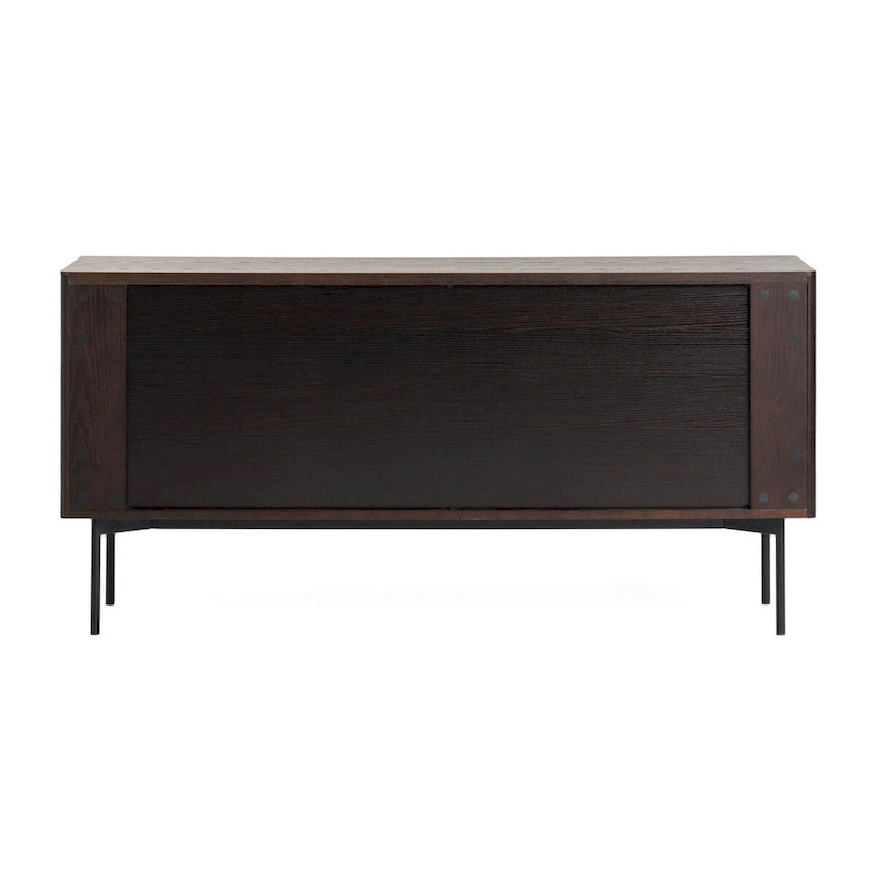 Buffet moderne en frêne fumé avec 4 portes