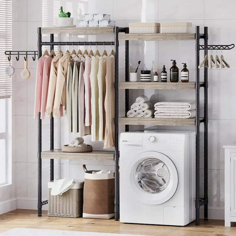 Over The Washer and Dryer Storage Shelf, Laundry Room Organization Racks