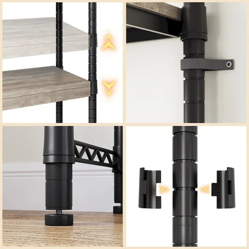 Étagère de Rangement Au-dessus de la Laveuse et de la Sécheuse, Supports d'Organisation pour Buanderie