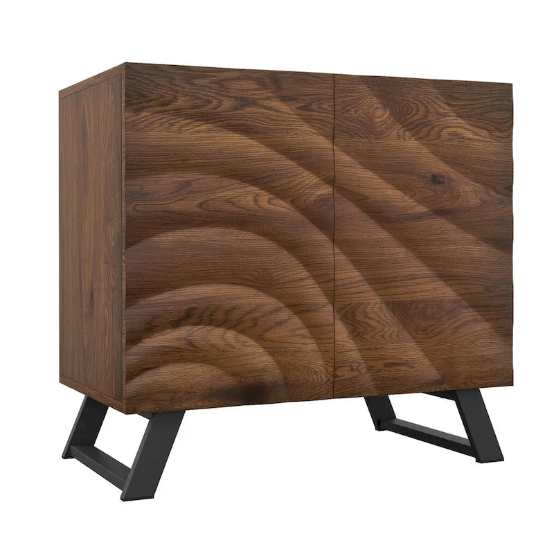 Meuble de rangement en bois à 2/4 portes, buffet, meuble TV avec étagères réglables