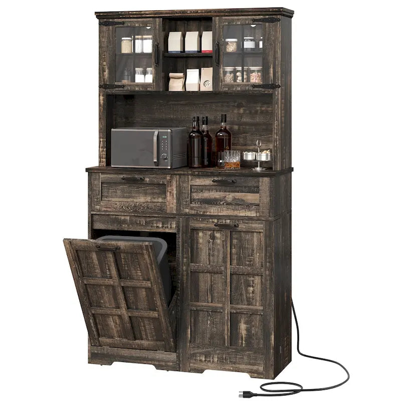 Meuble de rangement pour garde-manger de cuisine de style campagnard