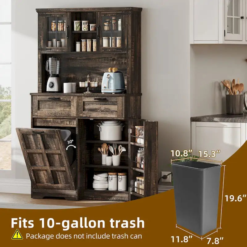 Meuble de rangement pour garde-manger de cuisine de style campagnard