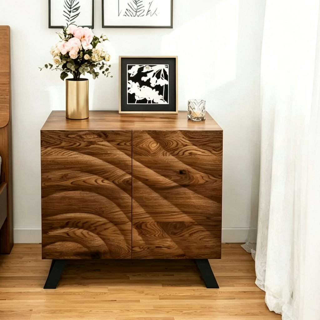 Meuble de rangement en bois à 2/4 portes, buffet, meuble TV avec étagères réglables